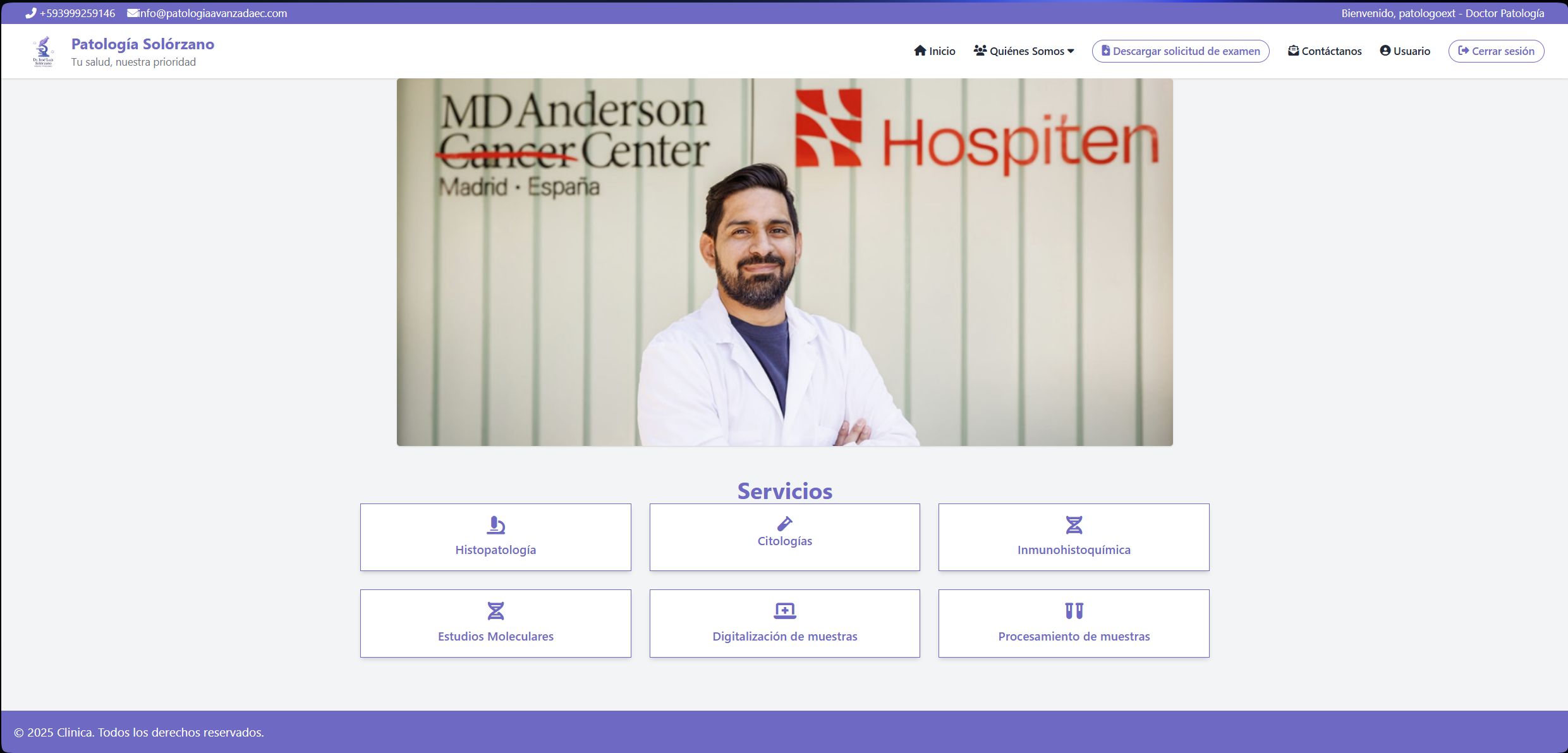 Patología Solórzano - Sistema Integral de Laboratorio